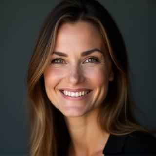 Professional headshot of an experienced acting coach with a warm, inviting expression